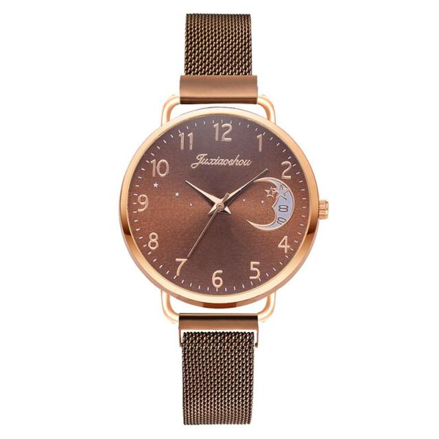 Simple But Luxury Look Women's Watches with Unique Mess Strap Design