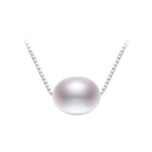 High Quality Natural Freshwater Pearl Floating Pendant Necklace For Her With 925 Sterling Silver Chain Jewelry Gifts