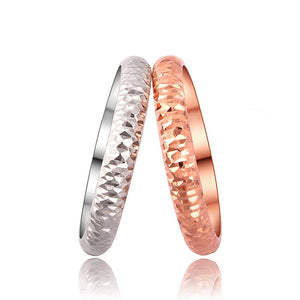 18k Pure Gold Ring For Men And Women Rose Or White Lover Wedding Engagement Rings Fine Jewelry
