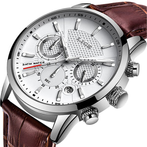 Luxury and High Quality Quartz Watch For Men with Leather Strap & Waterproof