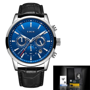 Luxury and High Quality Quartz Watch For Men with Leather Strap & Waterproof