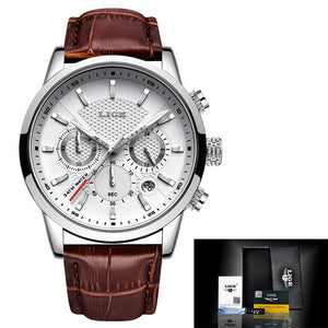 Luxury and High Quality Quartz Watch For Men with Leather Strap & Waterproof