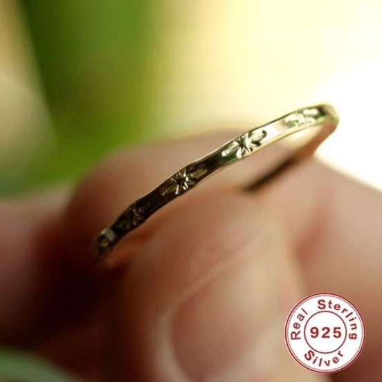 New Stylish 925 sterling silver chic Rings for Women Simple Vintage Finger Rings Jewelry Gift for friends