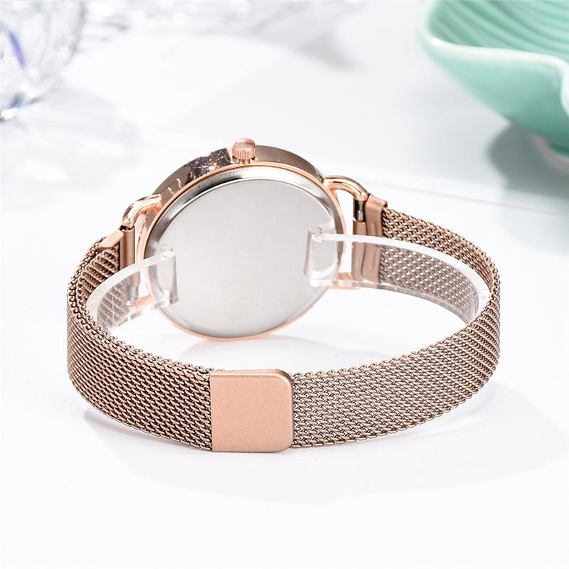 Simple But Luxury Look Women's Watches with Unique Mess Strap Design