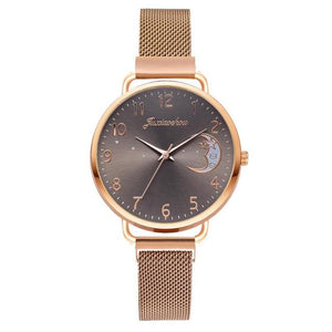 Simple But Luxury Look Women's Watches with Unique Mess Strap Design