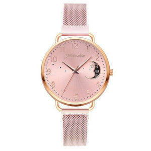 Simple But Luxury Look Women's Watches with Unique Mess Strap Design
