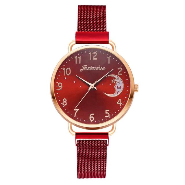 Simple But Luxury Look Women's Watches with Unique Mess Strap Design