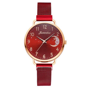 Simple But Luxury Look Women's Watches with Unique Mess Strap Design