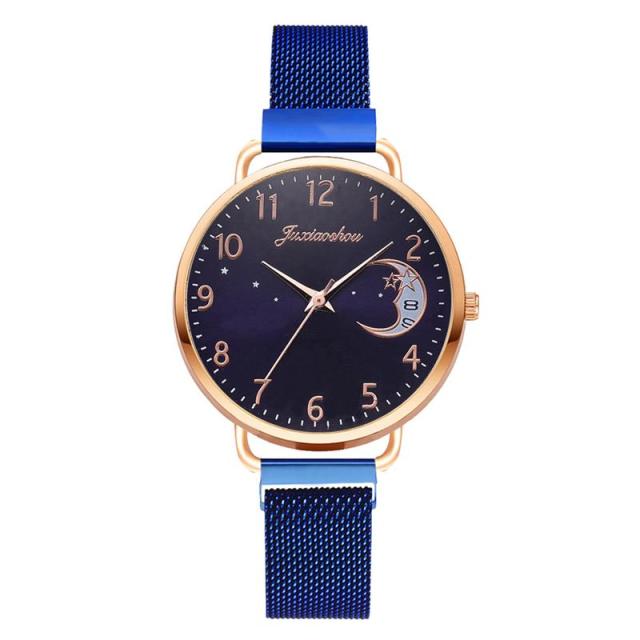 Simple But Luxury Look Women's Watches with Unique Mess Strap Design