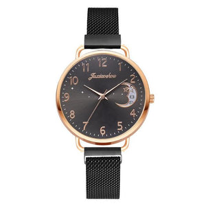 Simple But Luxury Look Women's Watches with Unique Mess Strap Design