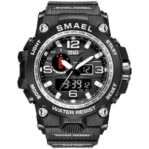 50m Waterproof Military Watches For Men with Clock Alarm & Dual Display