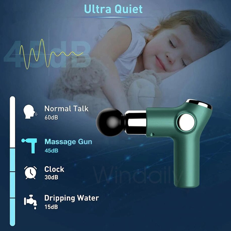 Super Comfort Designed Mini Electric 32-Speed Massage Gun with LCD Touch Screen