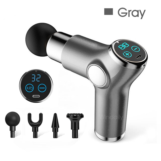 Super Comfort Designed Mini Electric 32-Speed Massage Gun with LCD Touch Screen