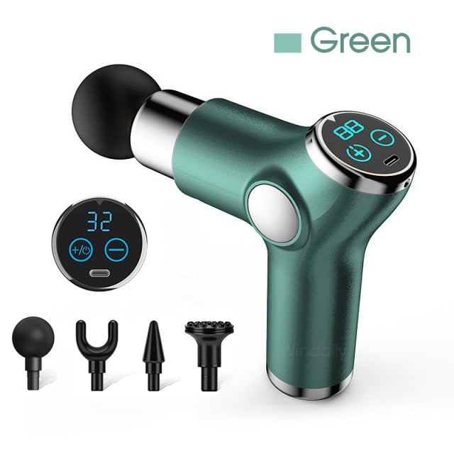 Super Comfort Designed Mini Electric 32-Speed Massage Gun with LCD Touch Screen