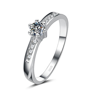 Super shinning zircon 925 sterling silver wedding rings for women dream jewelry gift